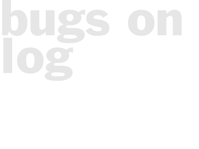 Bugs   On  A  Log