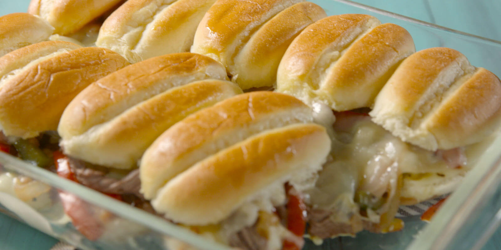 Philly Cheesesteak Pull-Apart Sliders
