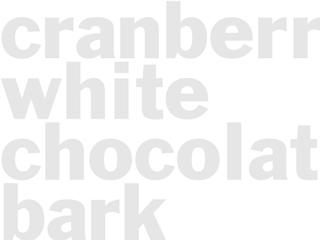 Cranberry White Chocolate Bark