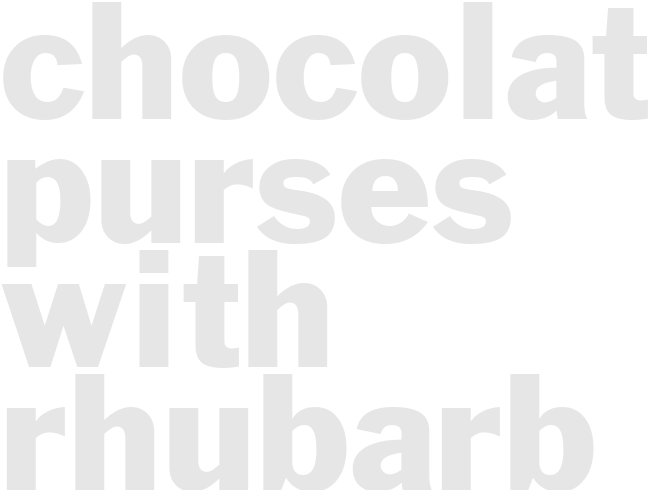 Chocolate Purses With Rhubarb-Raspberry Mousse