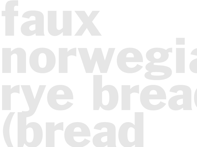 Faux Norwegian Rye bread (bread machine recipe)