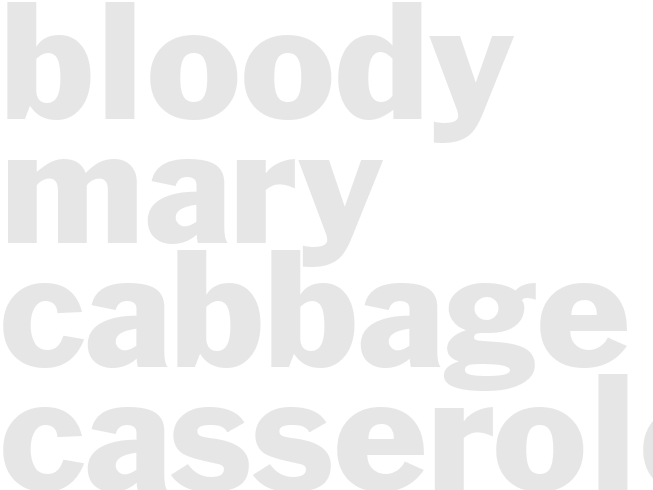Bloody Mary Cabbage Casserole