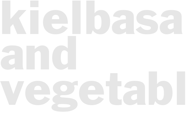 Kielbasa and vegetables