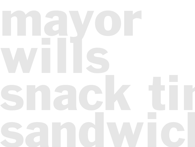 Mayor Wills snack time sandwich
