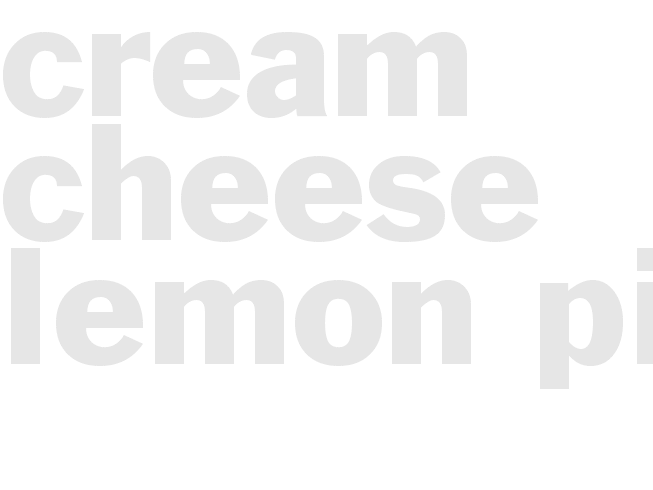 Cream Cheese Lemon Pie