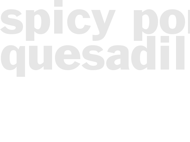 Spicy Pork Quesadillas