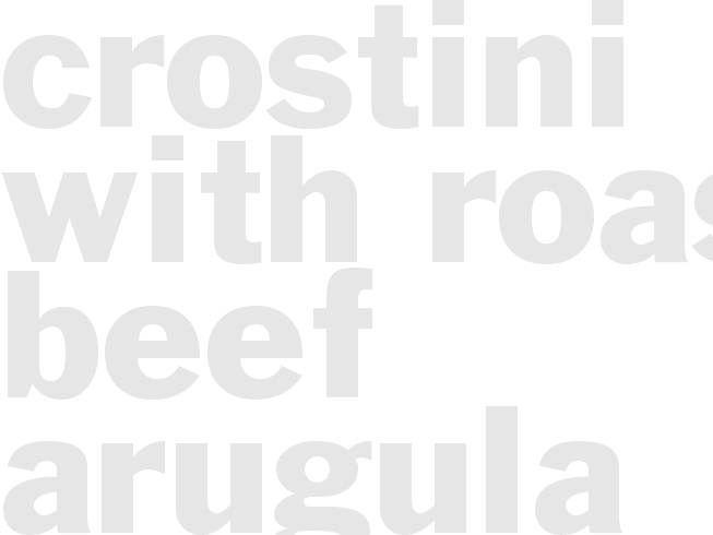 Crostini With Roast Beef, Arugula And Olive-Red Pepper Relish