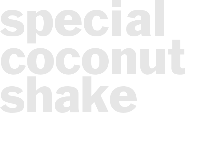 special coconut shake