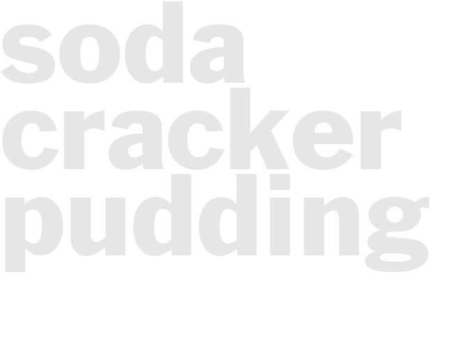 Soda Cracker Pudding