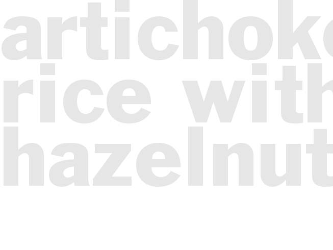 Artichoke Rice With Hazelnuts