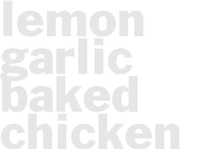 Lemon Garlic Baked Chicken 
