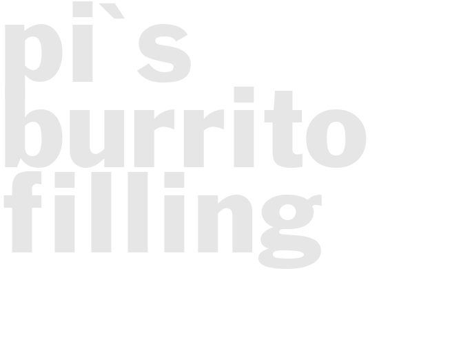 Pi's Burrito Filling