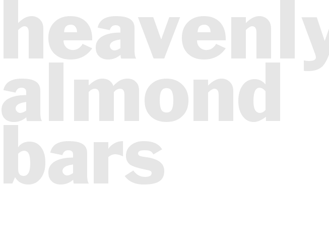 Heavenly Almond Bars