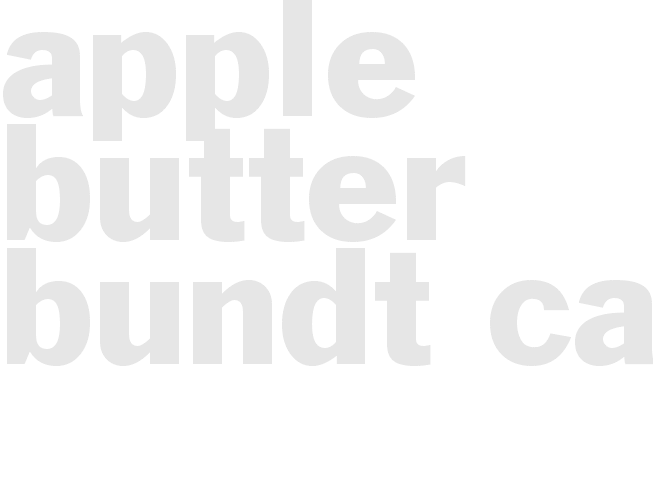 Apple Butter Bundt Cake