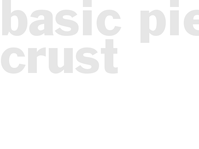Basic Pie Crust