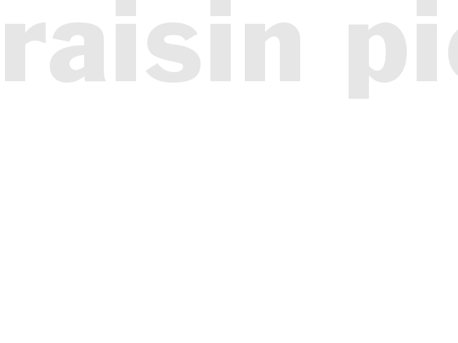  Raisin Pie