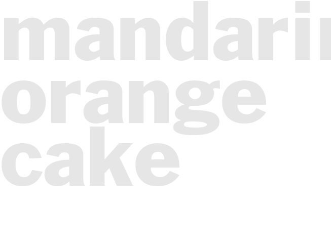Mandarin Orange Cake