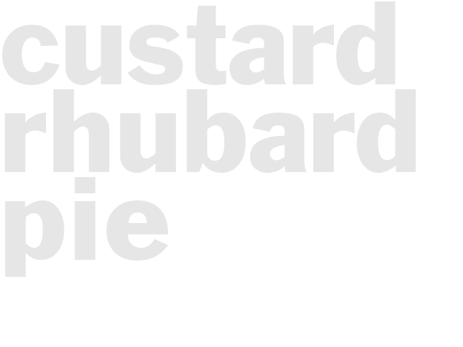 Custard Rhubard Pie