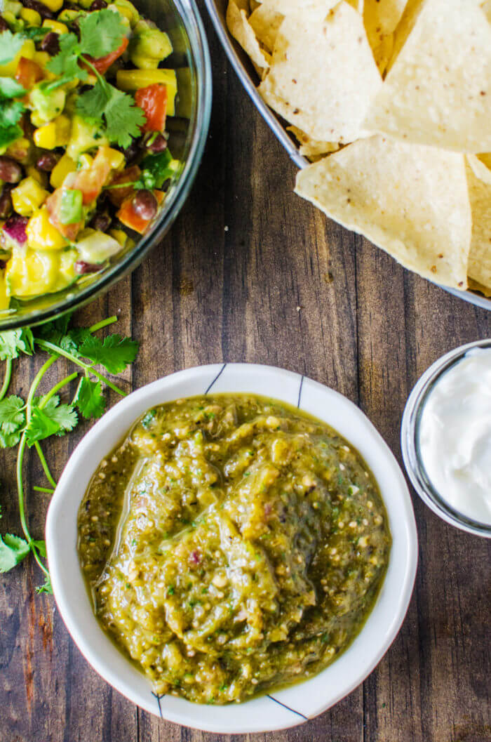 Roasted Poblano and Tomatillo Salsa Verde