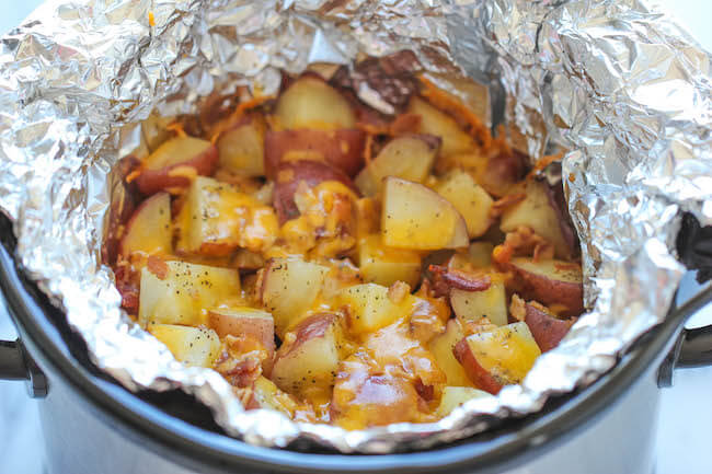 Slow Cooker Cheesy Bacon Ranch Potatoes