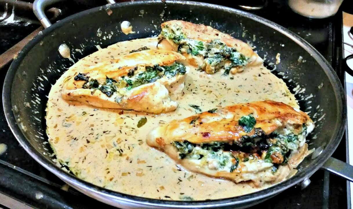Spinach & Blue Cheese Stuffed Chicken 
