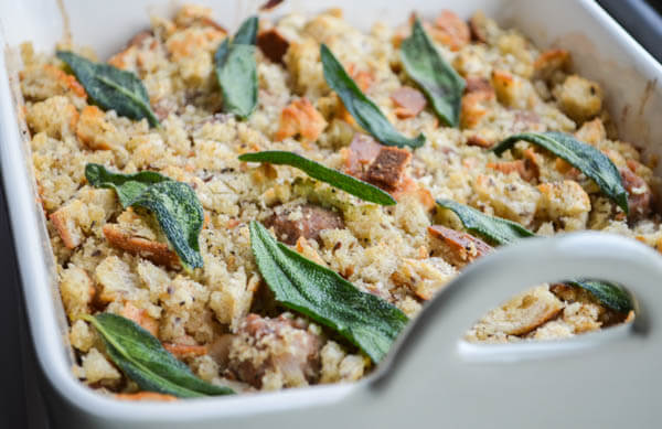 SAGE & SAUSAGE WHITE BEAN CASSEROLE