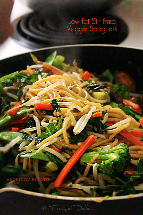 Stir-fried Vegetable Spaghetti | Vegan/Vegetarian