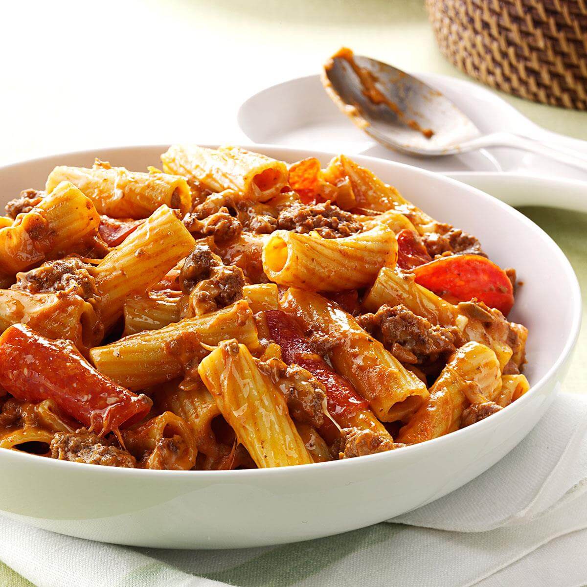 Slow Cooker Pizza Casserole Recipe | Taste of Home