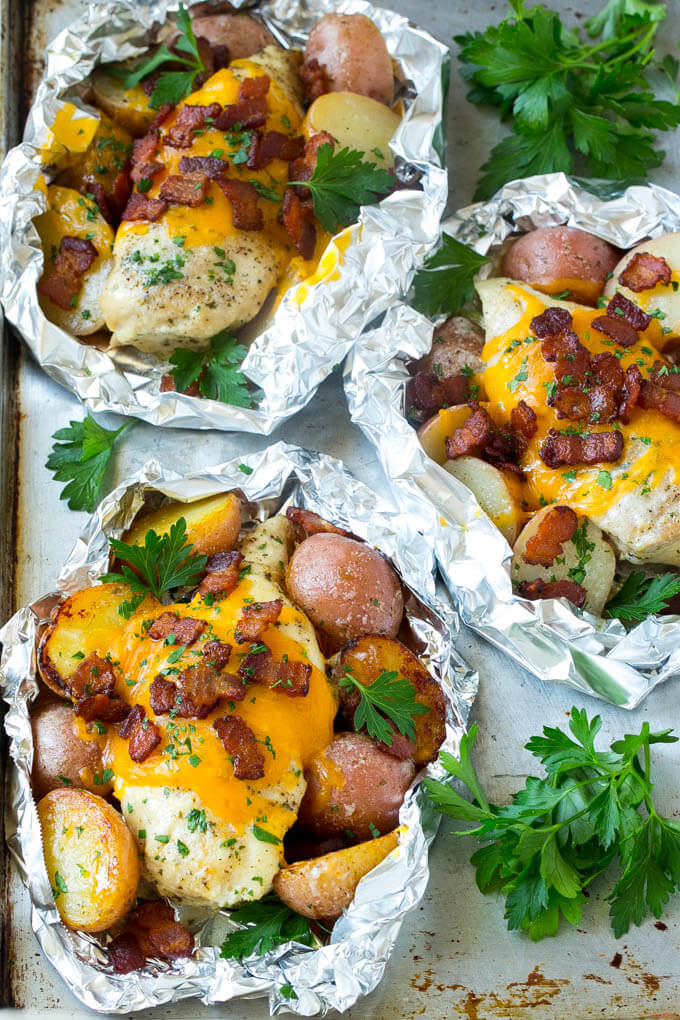 BACON RANCH CHICKEN FOIL PACKETS