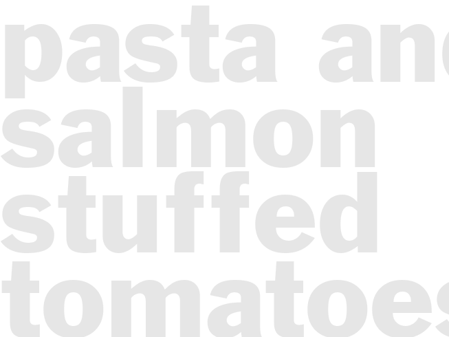 Pasta and Salmon Stuffed Tomatoes