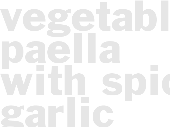 Vegetable Paella with Spicy Garlic Sauce