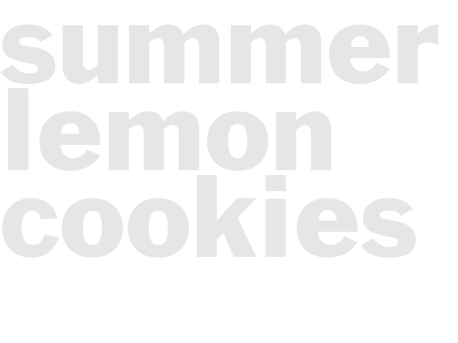Summer Lemon Cookies