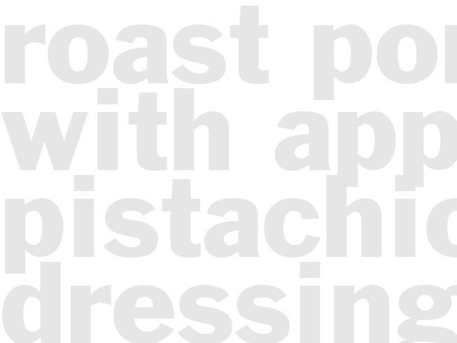 Roast Pork With Apple Pistachio Dressing