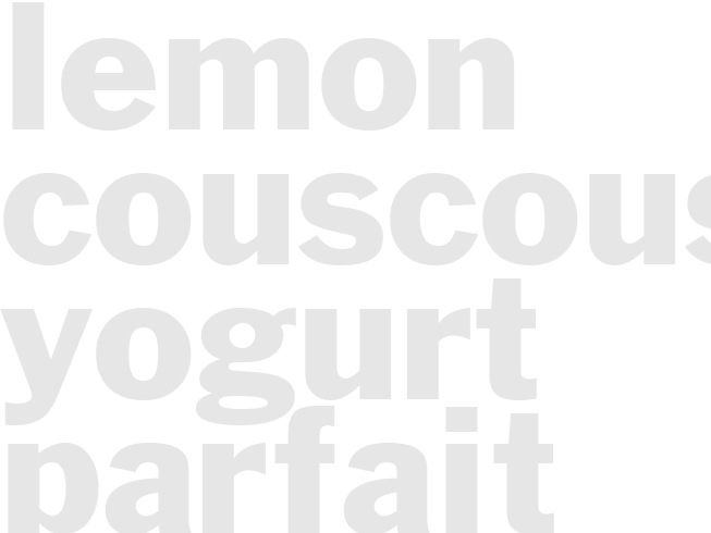 Lemon Couscous Yogurt Parfait