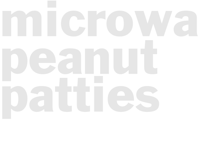  Microwave Peanut Patties 