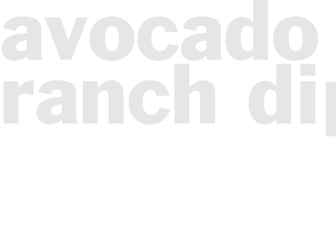 Avocado Ranch Dip