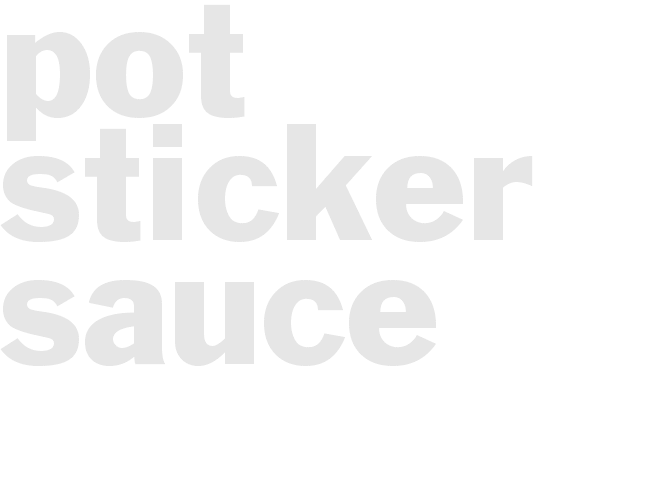 Pot Sticker Sauce