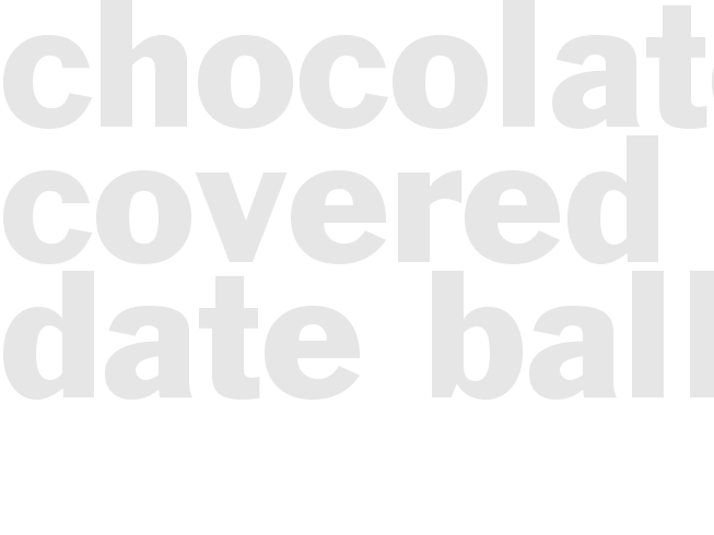 Chocolate covered date balls