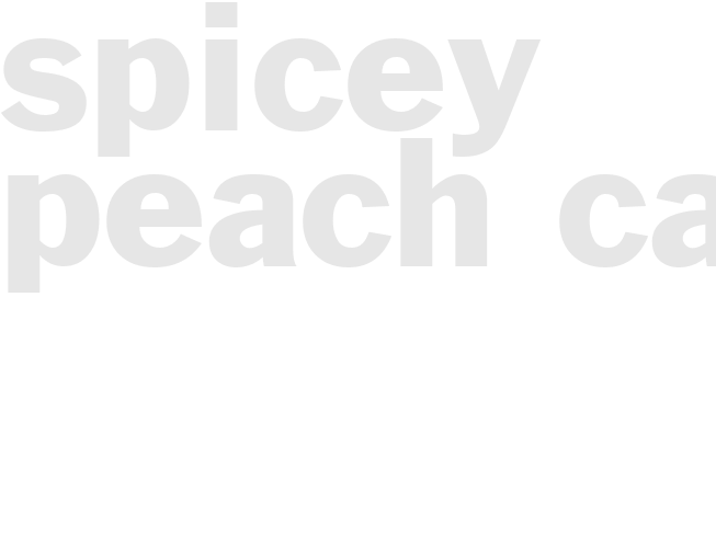 SPICEY PEACH CAKE