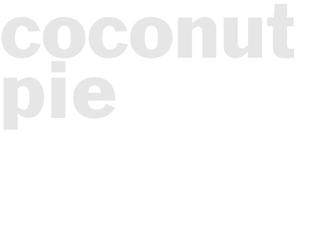COCONUT PIE