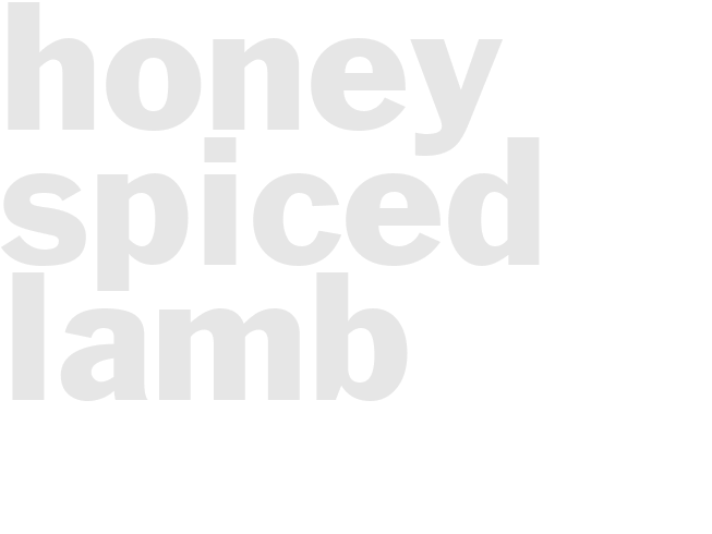 Honey Spiced Lamb