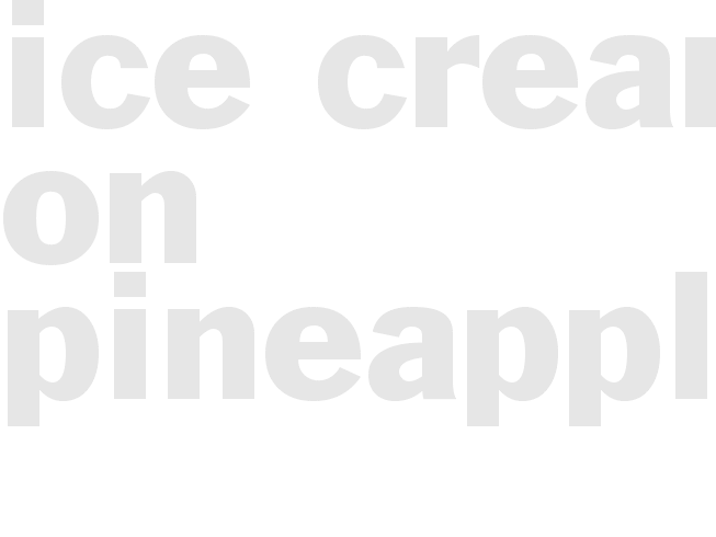 ice cream on pineapple
