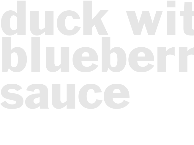 Duck With Blueberry Sauce
