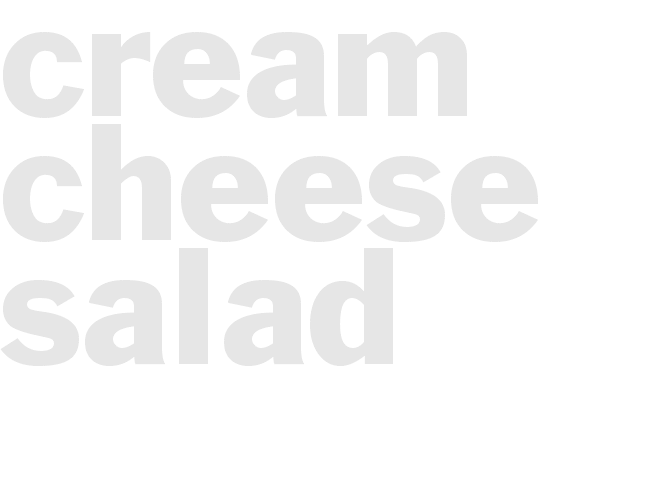 CREAM CHEESE SALAD