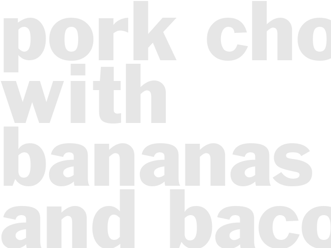 Pork Chops with Bananas and Bacon