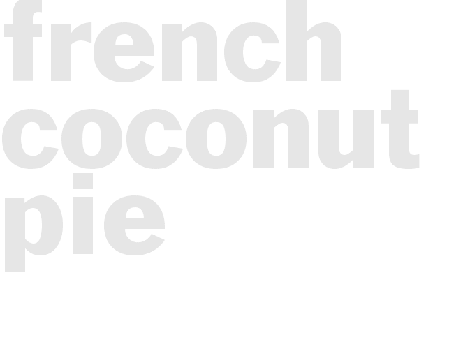 French Coconut Pie
