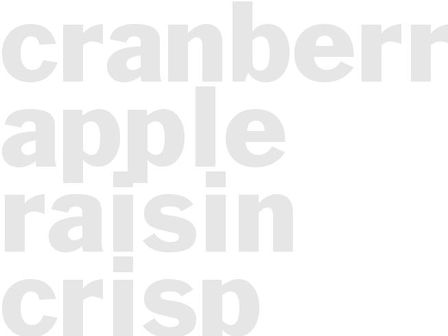 Cranberry Apple Raisin Crisp