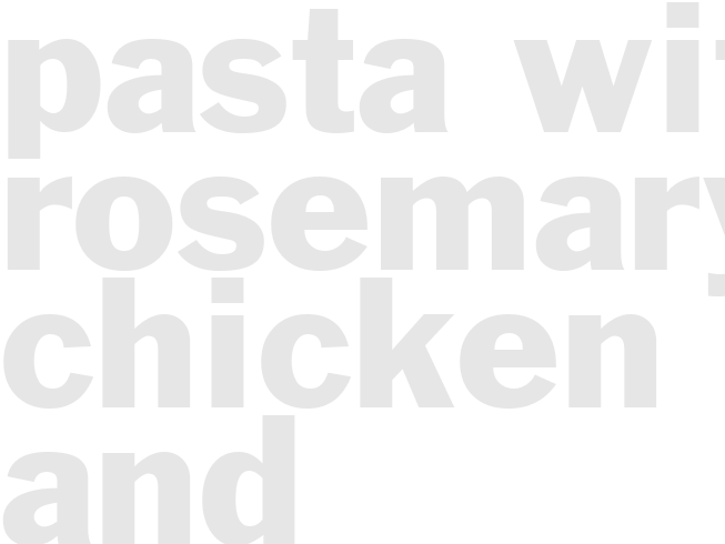 Pasta With Rosemary, Chicken And Asparagus