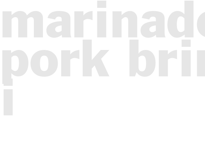 Marinade - Pork Brine I