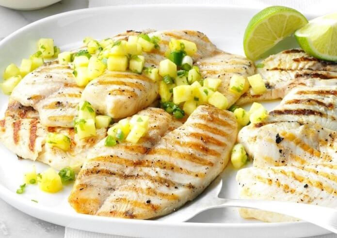 Grilled Tpia With Pineapple Salsa